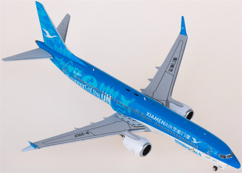 NG Models XiamenAir Boeing 737 MAX 8 B-20CP 1:400 Diecast Model view 3
