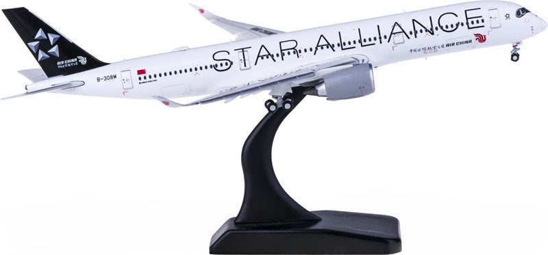 JC Wings Air China Airbus A350-900XWB B-308M Star Alliance Flaps Down 1:400 Diecast Model view 3