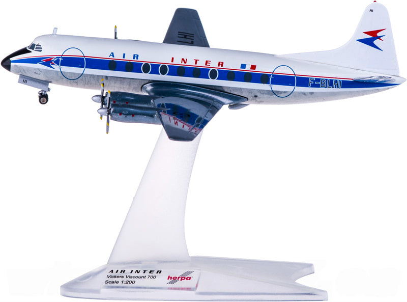 Herpa Air Inter Viscount 700 F-BLHI 1:200 Diecast Model view 1
