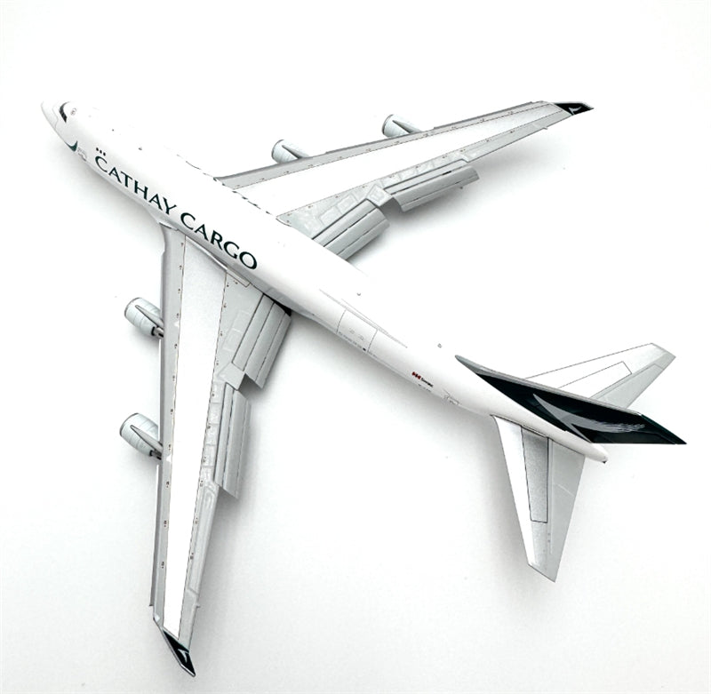 YY Wings Cathay Pacific Boeing 747-400F B-LID Flaps Down 1:400 Diecast Model view 1