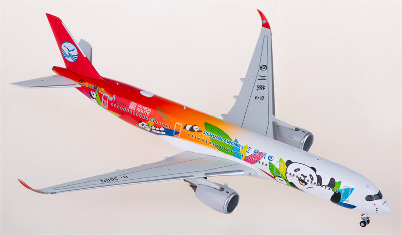 NG Models Sichuan Airlines Airbus A350-900 B-306N 1:400 Diecast Model view 1