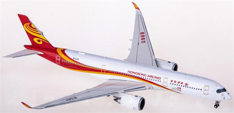 JC Wings Hong Kong Airlines Airbus A350-900XWB B-LGD 1:400 Airplan Diecast Model view 2