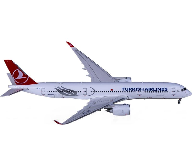 JC Wings Turkish Airlines Airbus A350-900XWB TC-LGA 1:400 Aircraft Pre-built  Airliner Model Display