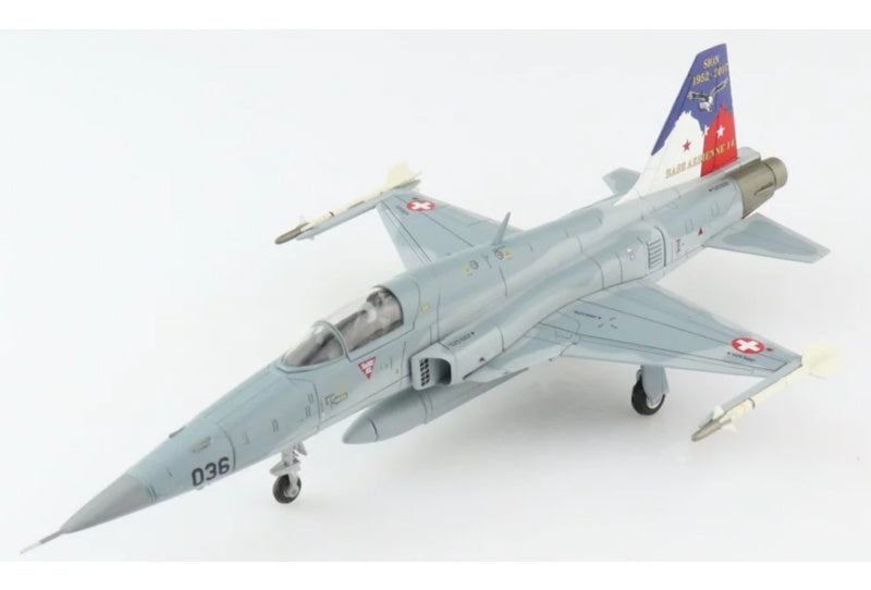 HOBBY MASTER F-5E Tiger II "Sion iger"036, Fliegerstaffel 19, Sion Air Base Closure, 2017 1/72 Aircraft Pre-built Model