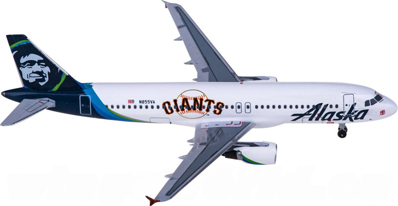 AeroClassics Alaska Airlines Airbus A320 N855VA 1:400 Diecast Model view 1
