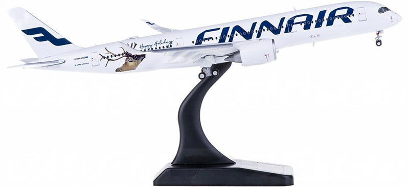 JC Wings Finnair Airbus A350-900 OH-LWD Happy Holiday Flaps Down 1:400 Diecast Model view 4