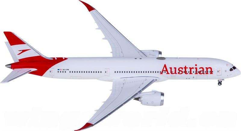 JC Wings Austrian Airlines Boeing 787-9 Dreamliner OE-LPM 1:400 Diecast Model view 1