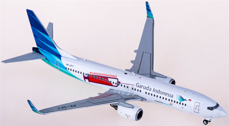 JC Wings Garuda Indonesia Boeing 737-800 PK-GFT 1:400 Diecast Model view 1