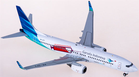 JC Wings Garuda Indonesia Boeing 737-800 PK-GFT 1:400 Diecast Model view 1