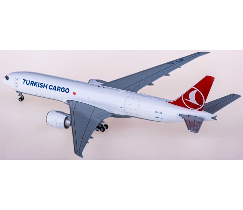 JC Wings Turkish cargo Boeing 777-200LRF TC-LJN 1:400 Aircraft Pre-built  Airliner Model Display