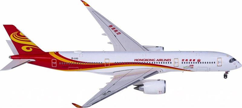 JC Wings Hong Kong Airlines Airbus A350-900XWB B-LGD 1:400 Airplan Diecast Model view 3