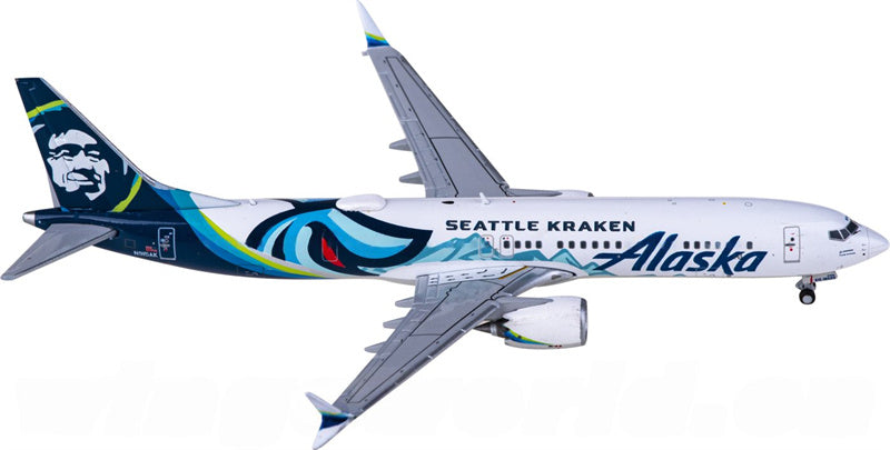 Geminijets Alaska Airlines Boeing 737 MAX 9 N915AK 1:400 Diecast Model view 3