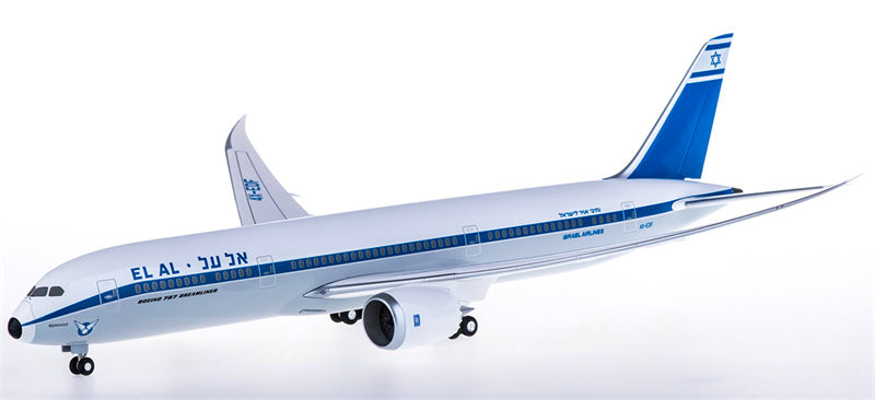 Hogan EL AL Israel Airlines Boeing 787-9 4X-EDF Retro painting 1:200 ABS Model view 1