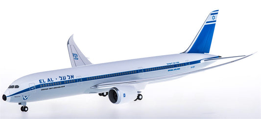Hogan EL AL Israel Airlines Boeing 787-9 4X-EDF Retro painting 1:200 ABS Model view 1