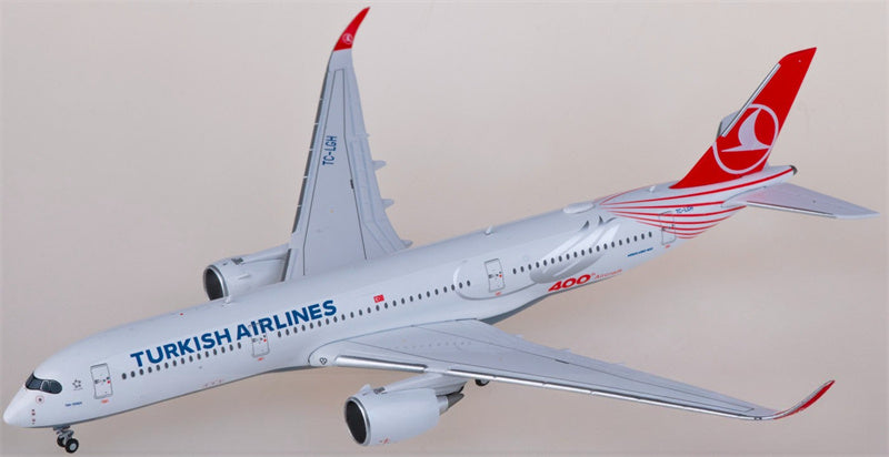 JC Wings Turkish Airlines Airbus A350-900XWB TC-LGH 1:400 Aircraft Pre-built  Airliner Model Display