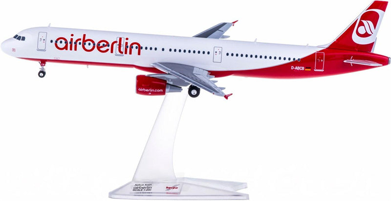 Herpa Air Berlin Airbus A321 D-ABCB 1:200 ABS Model view 4