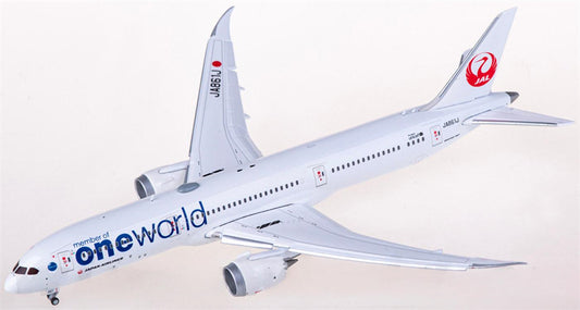 JC Wings Japan Airlines Boeing 787-9 Dreamliner JA861J One World Flaps Down 1:400 Diecast Model view 1