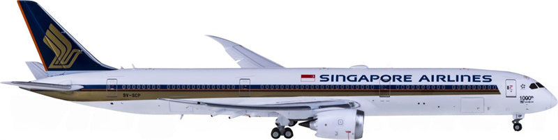 JC Wings Singapore Airlines Boeing 787-10 Dreamliner 9V-SCP 1000TH Flaps Down 1:400 Diecast Model view 1