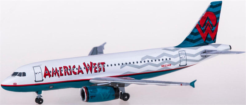 AeroClassics America West Airlines for Airbus A319 N833AW 1:400 Airplane Pre-built  Airliner Model Display