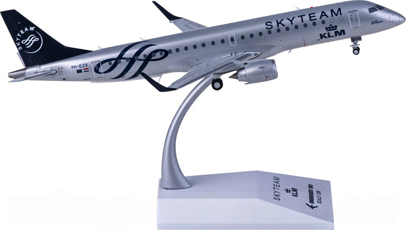 JC Wings KLM for Embraer ERJ-190-100STD PH-EZX Skyteam 1:200 Airplane Pre-built  Airliner Model Display