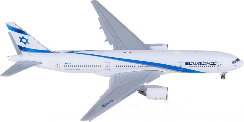 Geminijets 1:400 El Al Boeing 777-200ER 4X-ECB Flaps down Model
