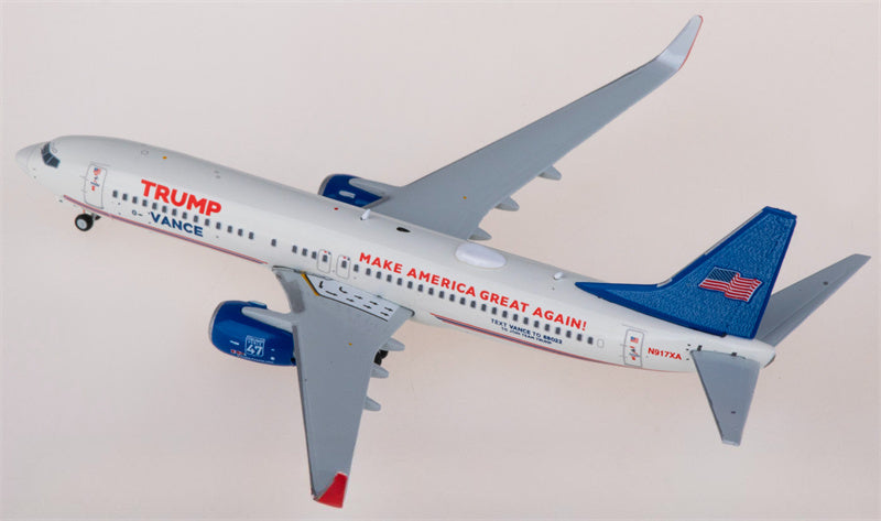 Geminijets Trump Vance Boeing 737-800W N917XA 1:400 Diecast Model view 3