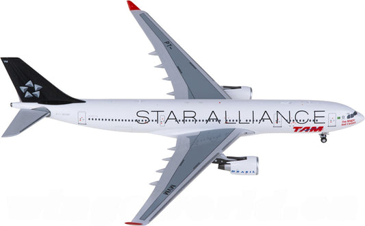 NG Models TAM Airlines Airbus A330-200 PT-MVM Star Alliance 1:400 Diecast Model view 1