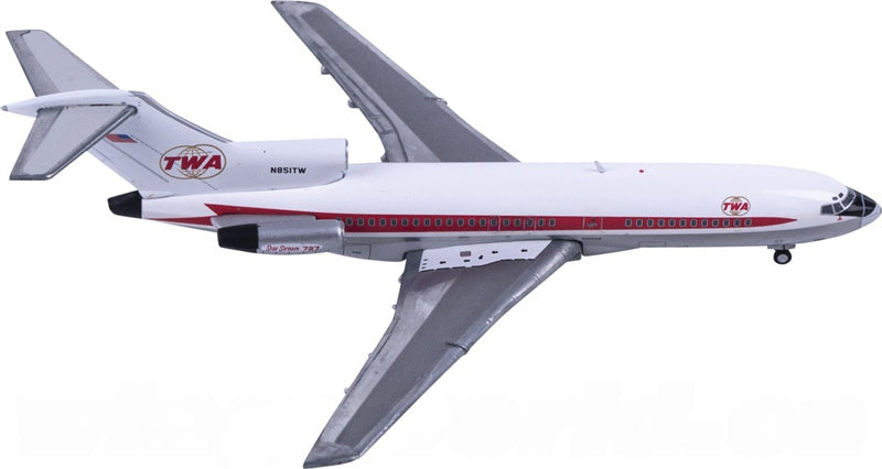 Geminijets TWA Boeing 727-100 N851TW 1:400 Diecast Model view 3
