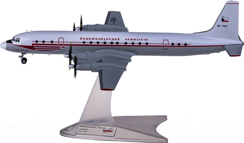 Herpa Czech Airlines Ilyushin IL-18 OK-PAH 1:200 Diecast Model view 2