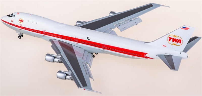 Patriot TWA for Trans World Airlines for Boeing 747-100 N93101 flaps down 1:400 Aircraft Pre-built  Airliner Model Display