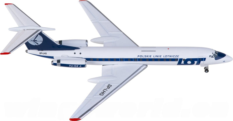 Herpa LOT Tupolev TU-134A SP-LHG 1:500 Diecast Model view 2