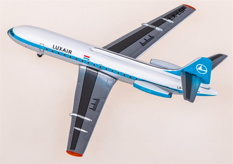 AeroClassics 1:400 Luxair Sud Aviation SE-210 Caravelle LX-LGF Diecast Model view 4