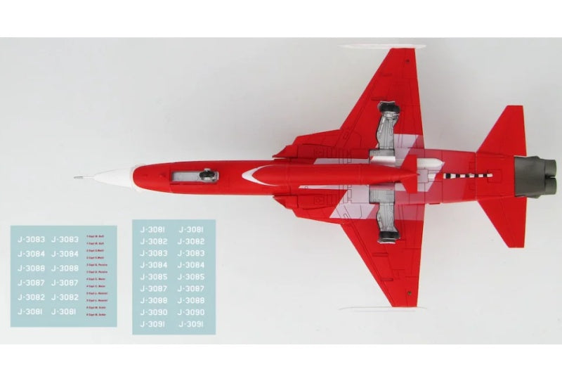 HOBBY MASTER F-5E Tiger II Patrouille Suisse, Season 2021 (with new pilot names decals) 1/72 Aircraft Pre-built Model