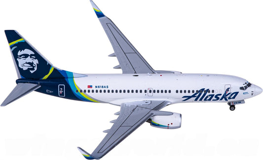 NG Models Alaska Airlines Boeing 737-700 N618AS 1:400 Diecast Model view 1