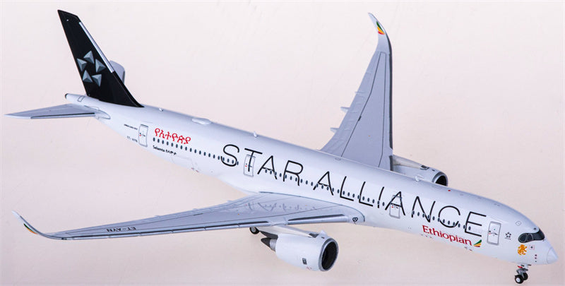 JC Wings Ethiopian Airlines Airbus A350-900XWB ET-AYN Star Alliance 1:400 Diecast Model view 1