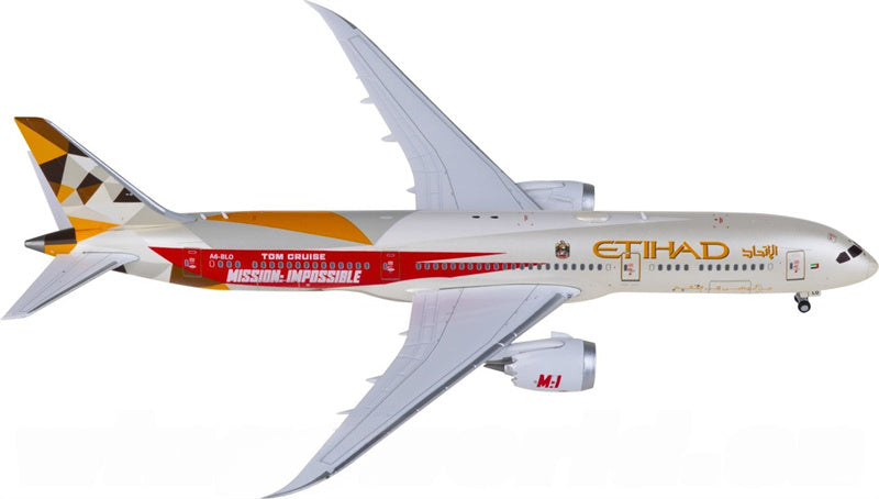 JC Wings Etihad Airways Boeing 787-9 Dreamliner A6-BLO 1:400 Aircraft Pre-built  Airliner Model Display