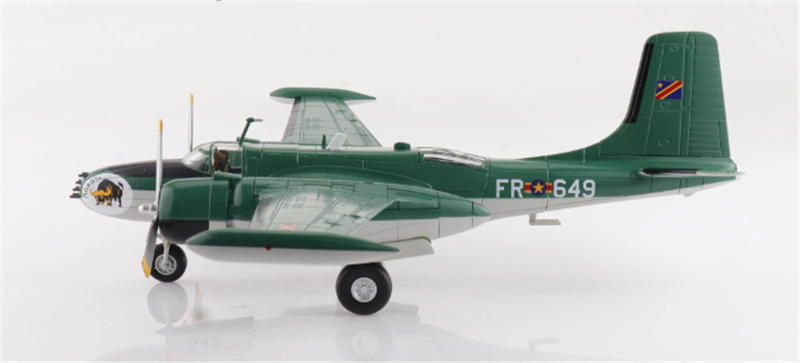 HOBBY MASTER B-26K Counter Invader 64-17649 Congolese Air Force Brazzaville 1965 (with 4 x LAU rocket launchers) 1/72 Aircraft Pre-built Model