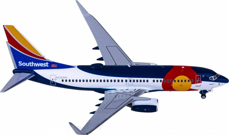 NG Models Southwest Airlines Boeing 737-700 N230WN 1:400 Diecast Model view 1