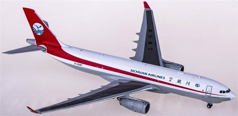 JC Wings Sichuan Airlines Airbus A330-200F B-308P 1:400 Airplan Diecast Model view 3