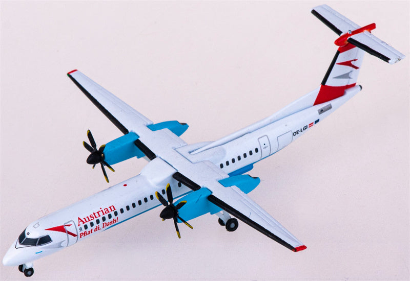 Herpa Austrian Airlines for Bombardier for Dash 8 Q400 OE-LGI Pfiat Di, Dash! 1:500 Airplane Pre-built  Airliner Model Display
