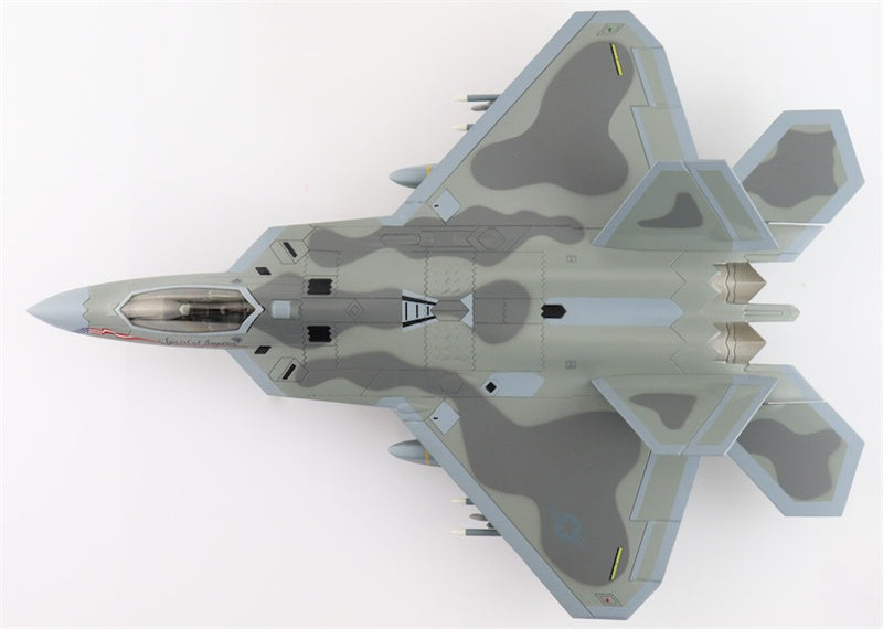 HOBBY MASTER F22 Raptor USAF 91-001 Spirit of America Raptor 01 (underwing WPN 2 x AGM-158 8 x AIM-120 2 x fuel tanks) 1:72 Aircraft Pre-built Model