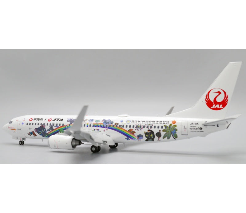 JC Wings 1:200 Japan TransOcean Air B737-800 JA11RK Flaps down DIECAST Model