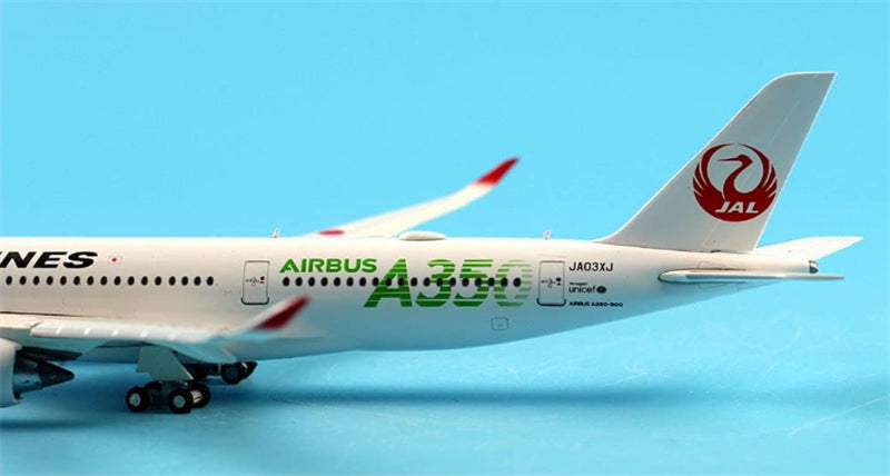 JC Wings 1:400 Japan Airlines Airbus A350-900 JA03XJ Flaps down DIECAST Model