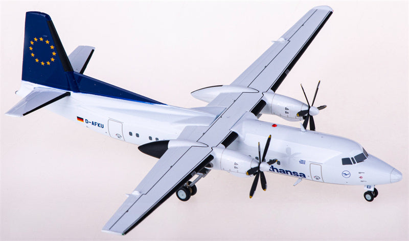 JC Wings Lufthansa for Fokker 50 D-AFKU 1:200 Airplane Pre-built  Airliner Model Display