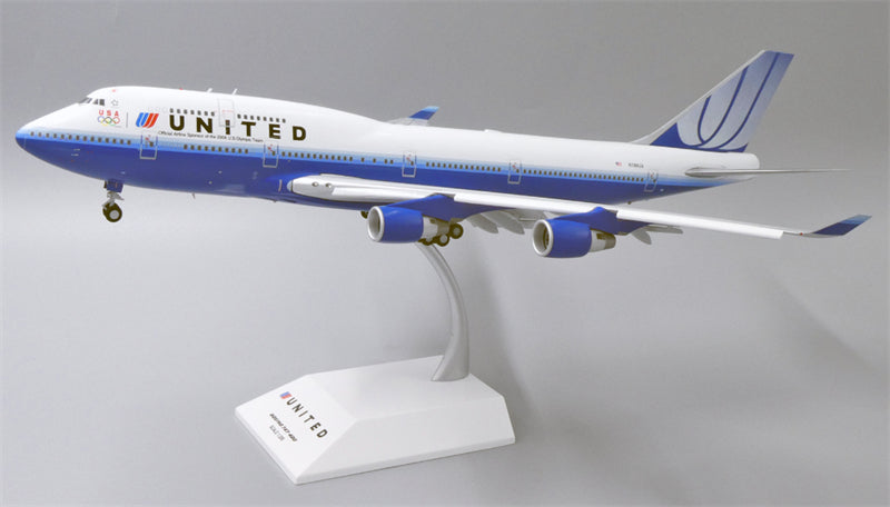 JC Wings 1:200 United Airlines Boeing 747-400 N199UA Flaps down DIECAST Model