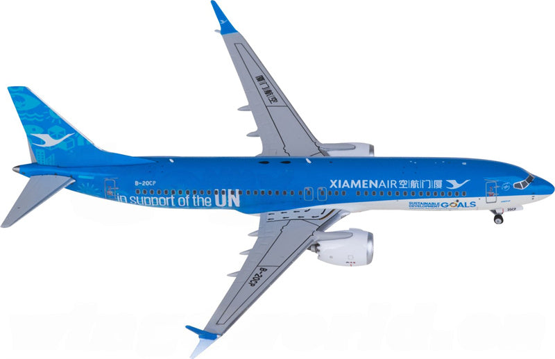 NG Models XiamenAir Boeing 737 MAX 8 B-20CP 1:400 Diecast Model view 1