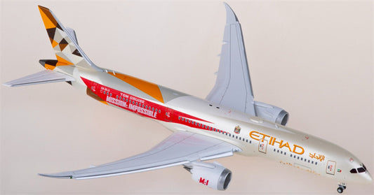 JC Wings Etihad Airways Boeing 787-9 Dreamliner A6-BLO Flaps down 1:400 Aircraft Pre-built  Airliner Model Display