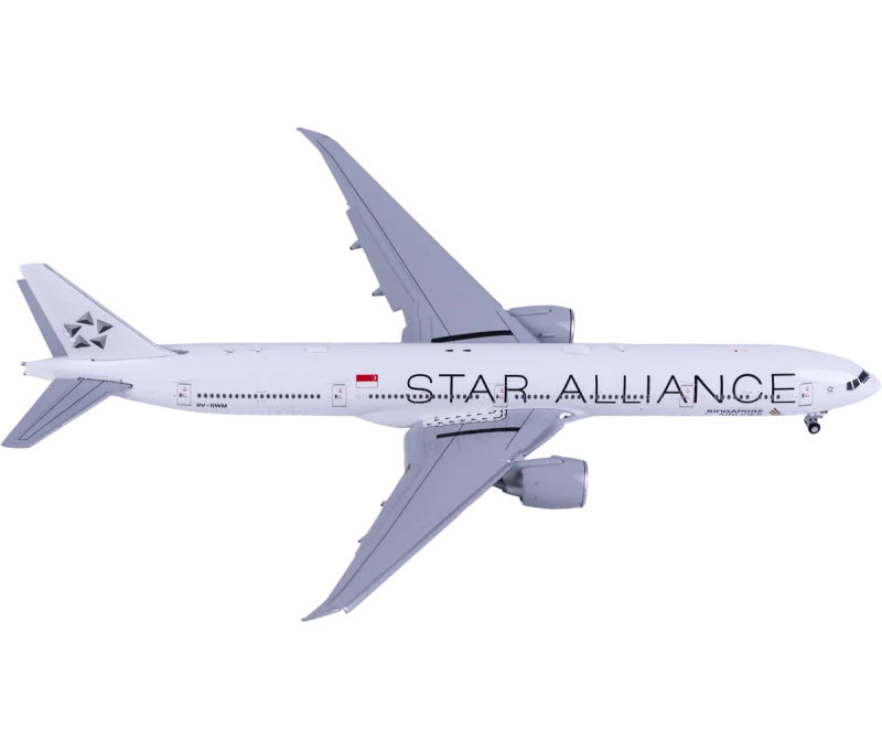 JC Wings 1:400 Singapore Airlines Boeing 777-300ER 9V-SWM Flaps down DIECAST Model