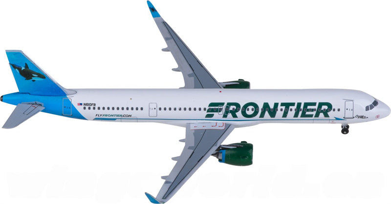 AeroClassics Frontier Airlines for Airbus A321neo N610FR 1:400 Airplane Pre-built  Airliner Model Display