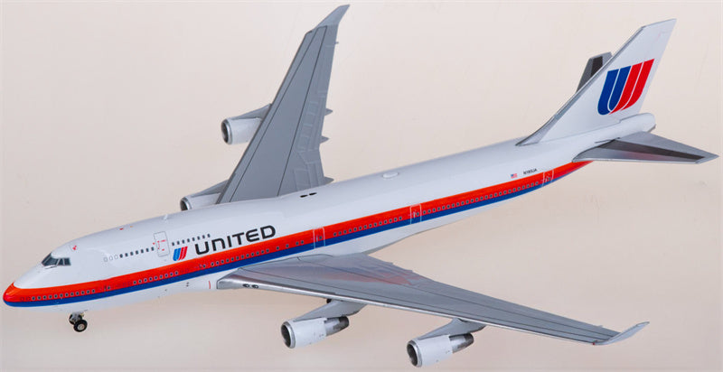 JC Wings United Airlines Boeing 747-400 N185UA 1:400 Diecast Model view 3